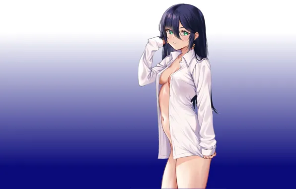 Картинка girl, hot, sexy, anime, pretty, naked, cute, shirt
