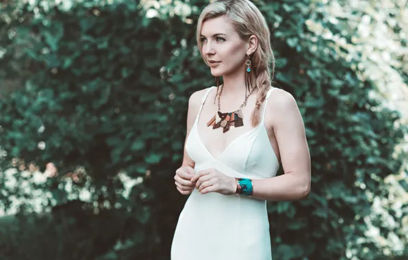 Девушка, платье, блондинка