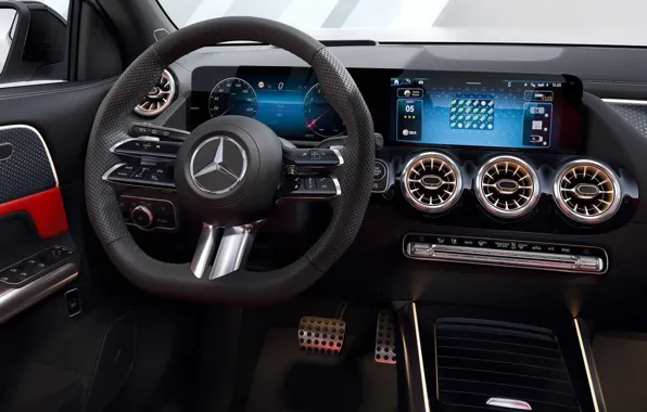 Mercedes-Benz, Мерседес, руль, панель приборов, торпедо, GLA, GLA-Class, 2023