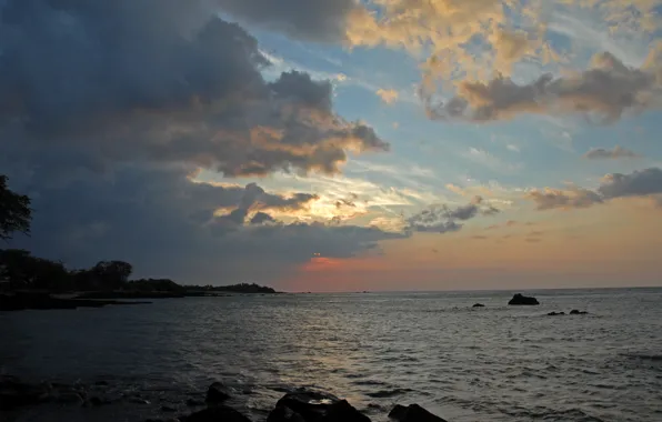 Картинка закат, Гавайи, Hawaii, sunset