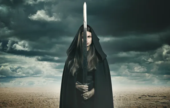 Картинка sword, pose, female