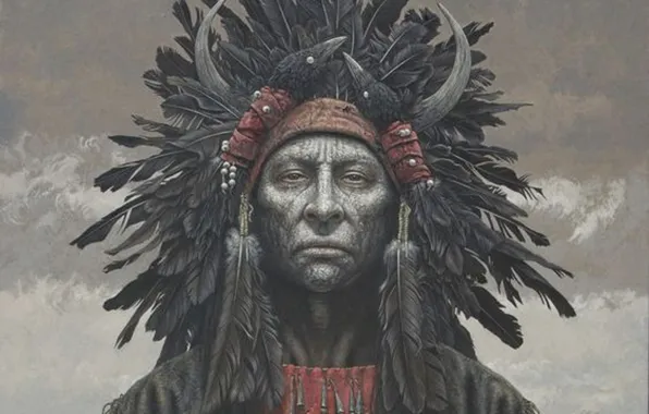 Картинка art, native american, The chief, kirby sadler