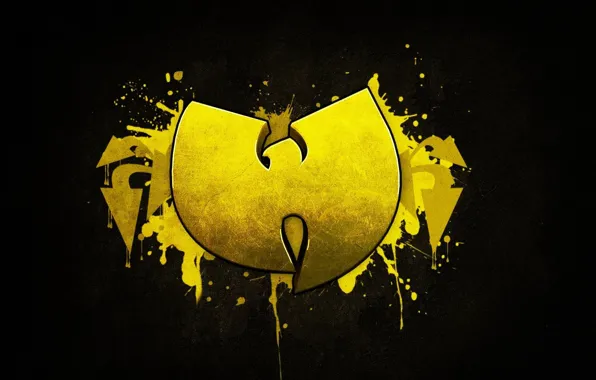 Картинка Music, Black, Logo, Wallpaper, Yellow, Wu-Tang Clan, Hardcore Hip-Hop
