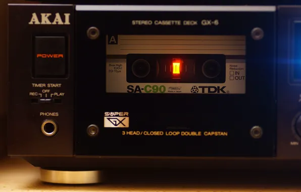 Картинка кассета, стерео, AKAI GX-6, TDK SA-C90