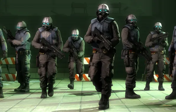 Картинка солдаты, Half-Life 2, art, troops, Combine