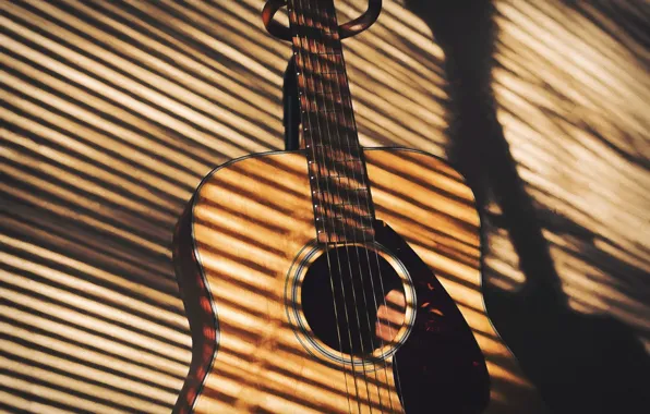 Картинка свет, гитара, тень, Music to my Eyes
