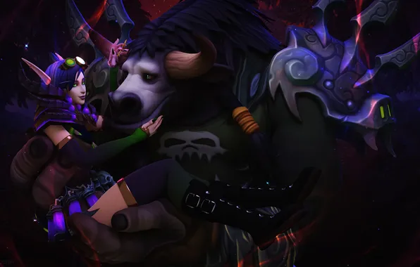 Mmorpg, World Of WarCraft, Blood Elf, Tauren