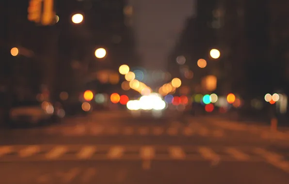 Road, Manhattan, bokeh, Chelsea, blurry, 8th-avenue, New-York city