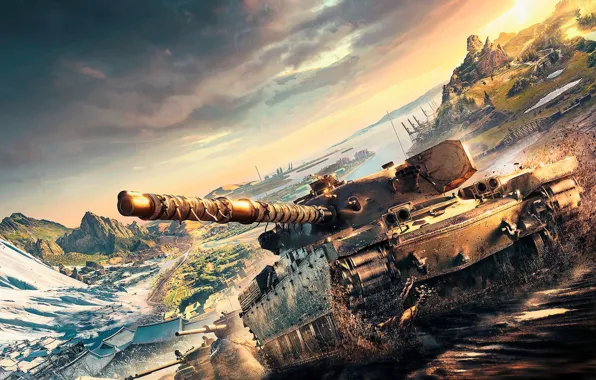 Картинка танк, World of Tanks, Key Art 2017, Playstation and Xbox Europe
