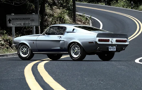 Mustang, Ford, Shelby, Авто, Машина, Car, Рендеринг, Retro