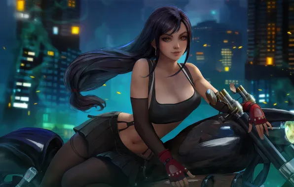 Bike, tifa lockhart, riding