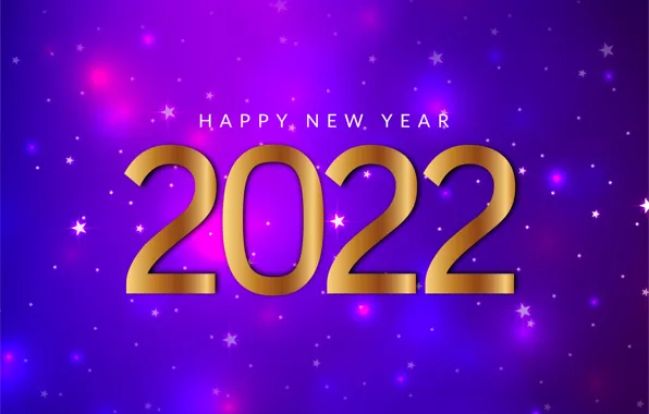 Фон, золото, цифры, Новый год, golden, new year, happy, purple