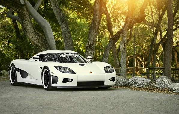 Картинка white, koenigsegg, ccx, egarage