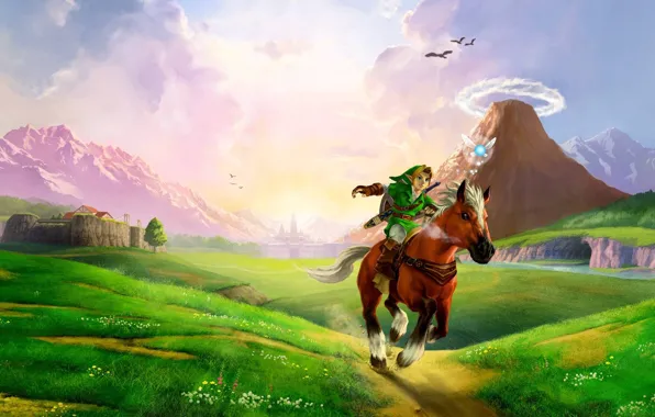 Sword, fantasy, game, bird, ken, blade, horse, elf