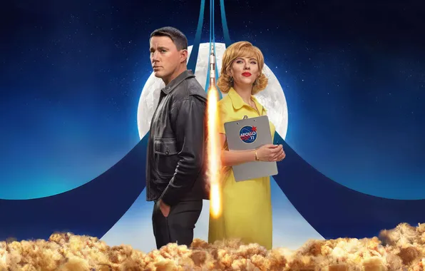 Картинка Scarlett Johansson, Movies, Channing Tatum, Fly Me to the Moon, 2024 Movies, Movie poster