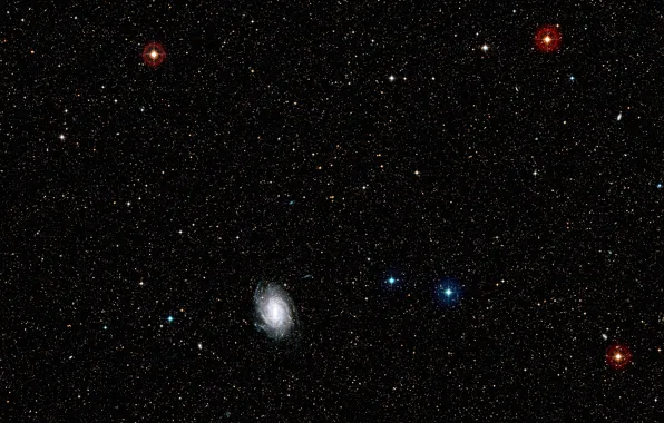 NGC 6744, Wide Field View, Intermediate Spiral Galaxy, Constellation Pavo, Virgo Supercluster