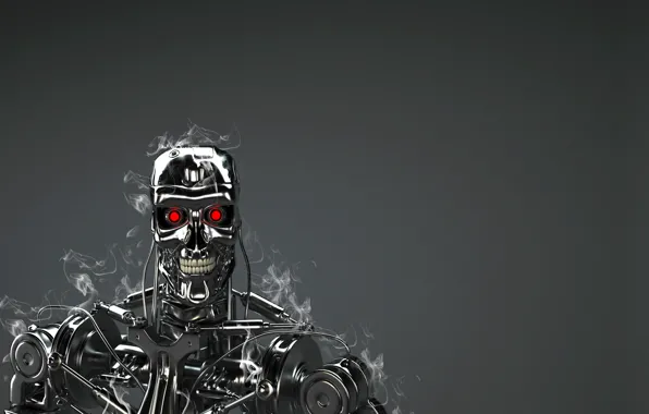 Картинка robot, red eyes, Terminator, T-800, technology