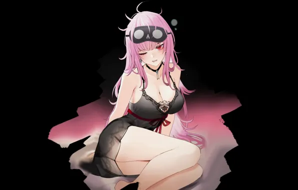 Girl, hot, sexy, pink hair, boobs, anime, pretty, big boobs