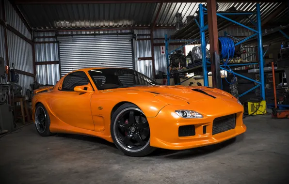 Картинка FD3s, Orange, Mazda, RX-7