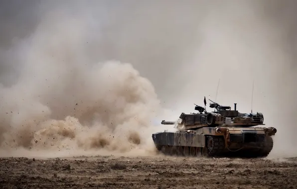 Картинка выстрел, танк, M1A1 Abrams