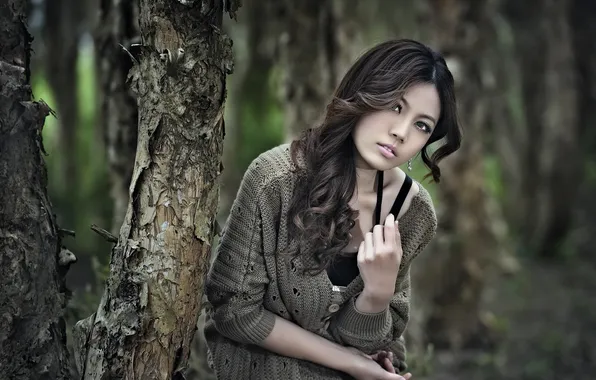 Взгляд, девушка, фон