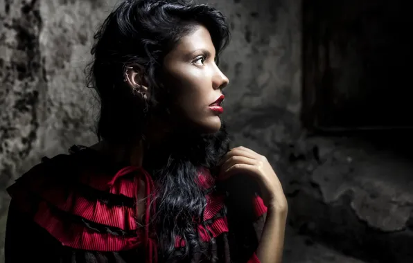 Серьги, макияж, brown eyes, карие глаза, makeup, earrings, красивая брюнетка, яркая помада