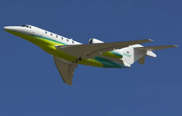 Картинка самолёт, Citation X, двухмоторный, средний, дальнемагистральный, турбовентиляторный, бизнес-класса, Cessna 750