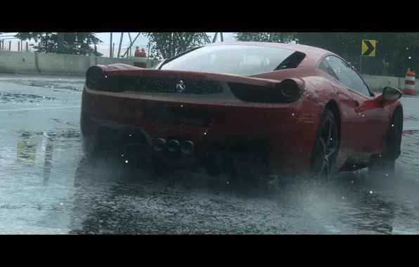 Ferrari, rain, Driveclub