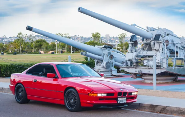Красная, BMW, БМВ, Red, E31, 1997, 850ci