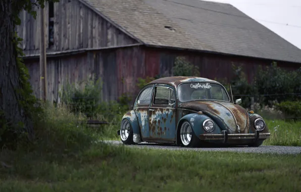Volkswagen, Old, Beetle, Rusty