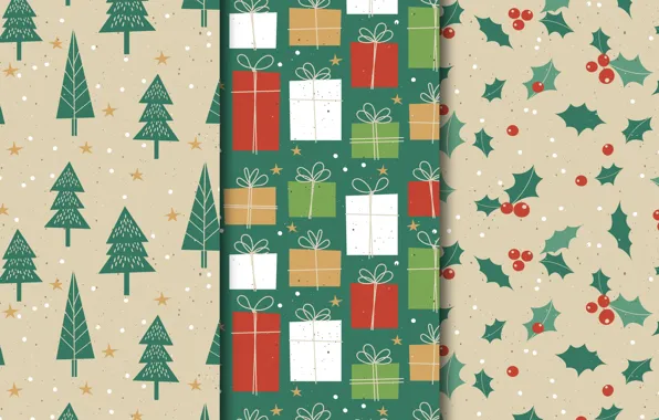 Фон, новый год, текстура, подарки, christmas, patterns