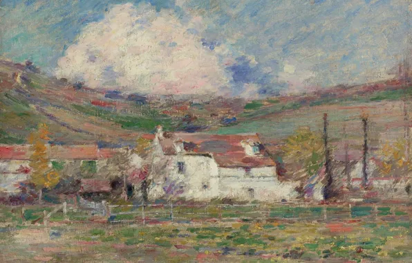 Пейзаж, картина, Теодор Робинсон, Theodore Robinson, Маленькая Мельница. Осень, 1893-96