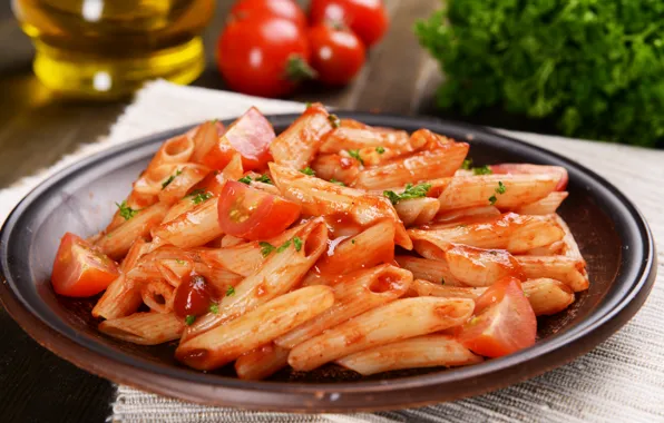 Грибы, еда, томат, food, mushrooms, паста, tomato, pasta
