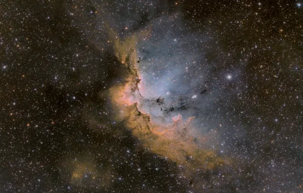 Скопление, Цефей, в созвездии, рассеянное, Wizard Nebula