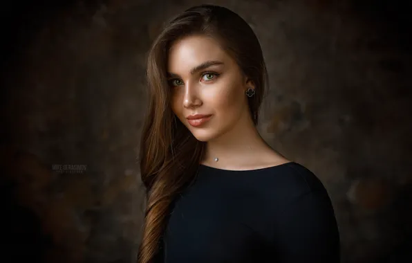 Взгляд, девушка, модель, длинные волосы, eyes, smile, lips, Настя