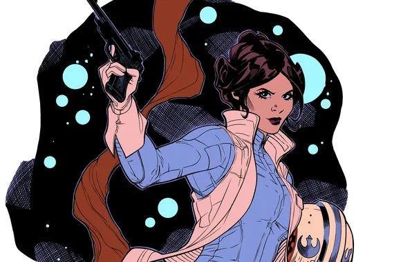 Star wars, gun, Princess Leia, Leia Organa Solo, leia organa