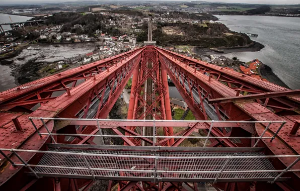 Картинка мост, город, Forth Bridge