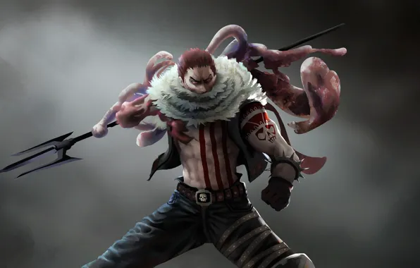 Game, One Piece, pirate, weapon, anime, man, tatoo, evil