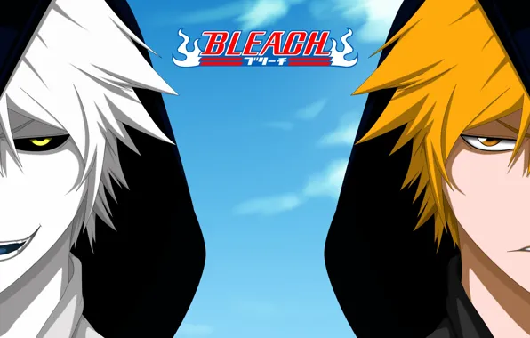 Капюшон, парни, Bleach, Блич, Ичиго Куросаки, Хичиго