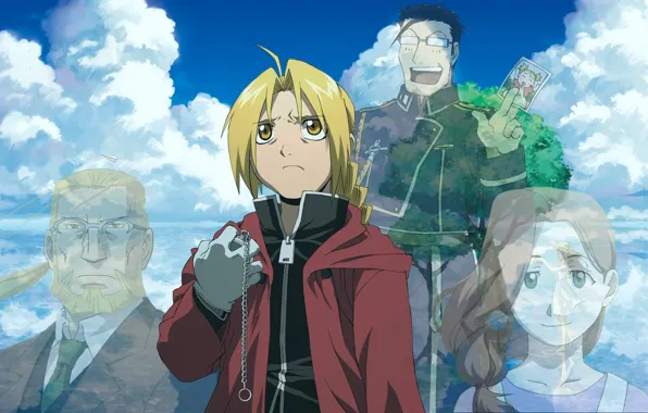 Edward, Maes Huges, Trisha Elric, FMA brotherhood, van hohenheim