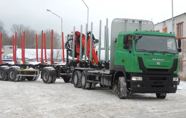 МАЗ-МАН-632549, сцепка, 6х4, автопоезд-сортиментовоз, МАЗ-МАН