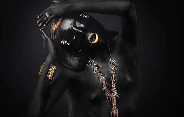 Девушка, поза, фон, Beauty Black, Constanza