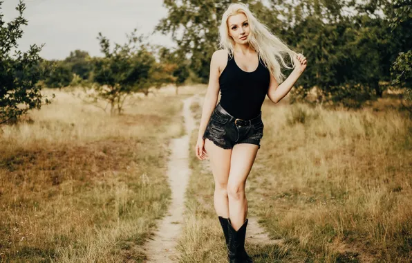 Картинка осень, девушка, природа