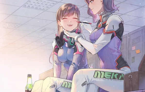 Девушки, Overwatch, Кисточка