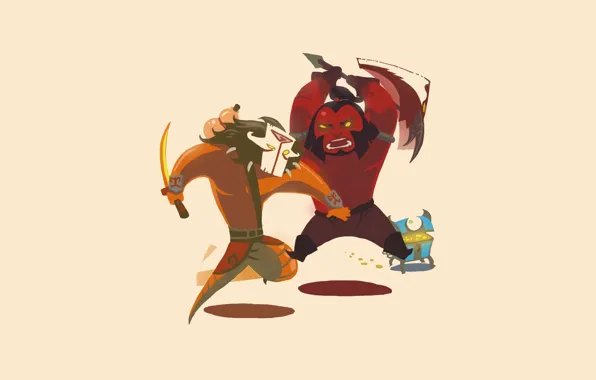 Минимализм, арт, minimalism, games, art, Juggernaut, Dota, Дота