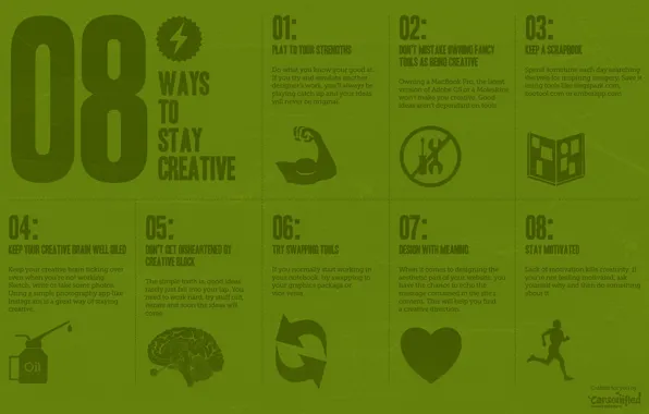 Картинка креатив, надпись, минимализм, 8 ways to stay creative