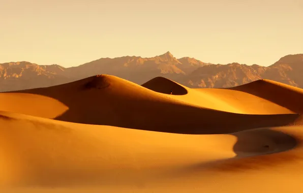 Картинка песок, небо, барханы, пустыня