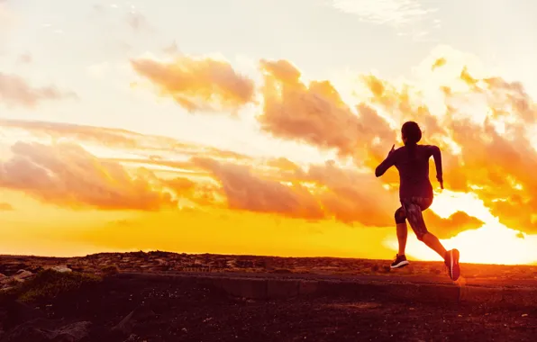 Картинка sunset, fitness, running, jogging