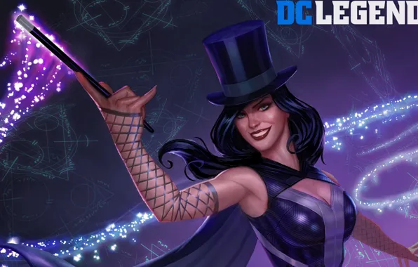 Magic, hat, DC comics, Zatanna, wand, DC Legends