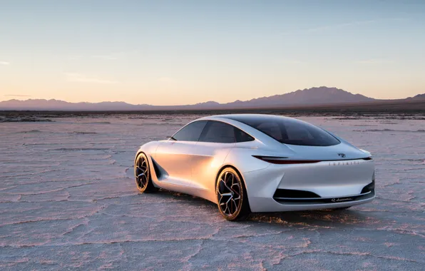 Concept, закат, вечер, Infiniti, вид сзади, 2018, Q Inspiration
